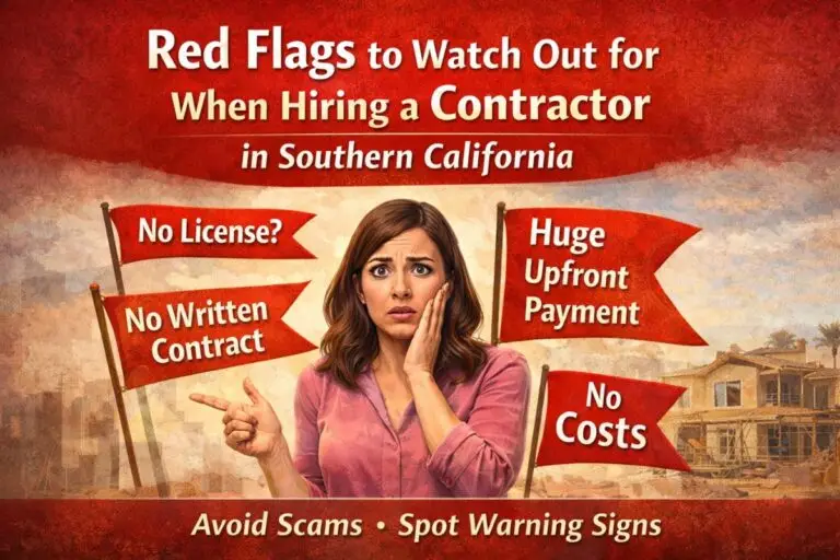 Red Flags to Watch Out for When Hiring a Contractor in Southern California