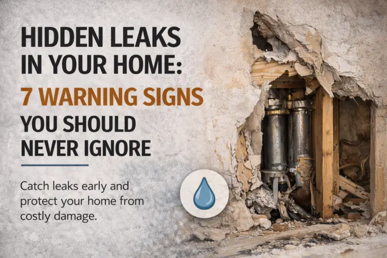 Hidden Leaks in Your Home: 7 Warning Signs You Should Never Ignore