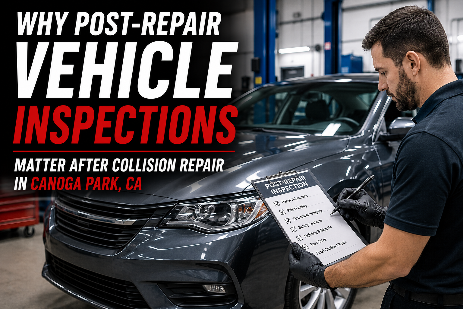 Why Post-Repair Vehicle Inspections Matter After Collision Repair in Canoga Park, CA